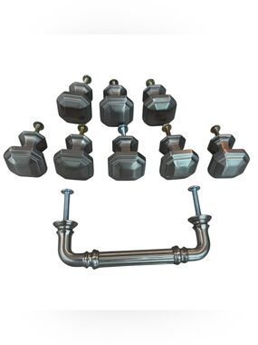 7 TOP KNOBS Satin Nickel Cabinet Knobs and 1 4" Pull